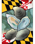 Maryland Flag with Oysters Banner