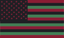 [Afro American USA Theme With Red Stars Flag]