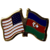 [U.S. & Azerbaijan Flag Pin]