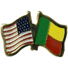 [U.S. & Benin Flag Pin]