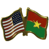 [U.S. & Burkina Flag Pin]