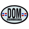 [Dominican Republic Oval Reflective Decal]