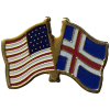 [U.S. & Iceland Flag Pin]