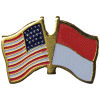 [U.S. & Indonesia Flag Pin]