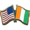 [U.S. & Ivory Coast Flag Pin]