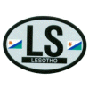 [Lesotho Oval Reflective Decal]