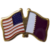 [U.S. & Qatar Flag Pin]