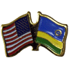 [U.S. & Rwanda Flag Pin]