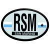 [San Marino Oval Reflective Decal]
