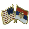 [U.S. & Serbia Flag Pin]