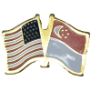[U.S. & Singapore Flag Pin]