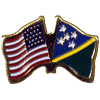 [U.S. & Solomon Islands Flag Pin]