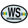 [Saint Vincent & Grenadines Oval Reflective Decal]