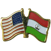 [U.S. & Tajikistan Flag Pin]