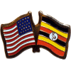 [U.S. & Uganda Flag Pin]