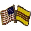 [U.S. & South Vietnam Flag Pin]