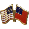 [U.S. & Western Samoa Flag Pin]