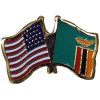[U.S. & Zambia Flag Pin]