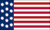 13 star Shaw (Long) U.S. flag