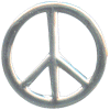 [Peace Sign Silver Pin]