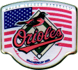 U.S. Flag w/Orioles Logo pin
