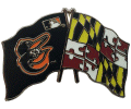 Orioles and Maryland flags pin