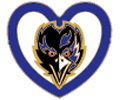 Baltimore Ravens White Heart Pin