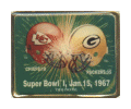 Super Bowl 1 Dueling Helmets Stamp Pin