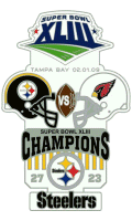 Super Bowl 43 XL Champion Steelers Trophy Pin