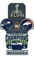 Super Bowl 48 XL Champion Seahawks Trophy Pin