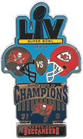 Super Bowl 55 XL Champion Buccaneers Trophy Pin