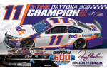 Denny Hamlin 2020 Daytona 500 3x Champ Flag