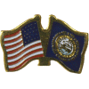 [U.S. & New Hampshire Flag Pin]