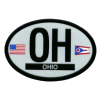 [Ohio Oval Reflective Decal]