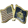 [U.S. & Vermont Flag Pin]