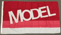 3x5' Model red pink white flag