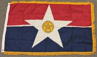 3x5' Dallas City flag with header/grommets and fringe