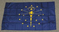 3x5' Indiana flag with sleeve