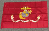 3x5' Marine Corps flag with sleeve