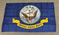 3x5' Navy flag with sleeve